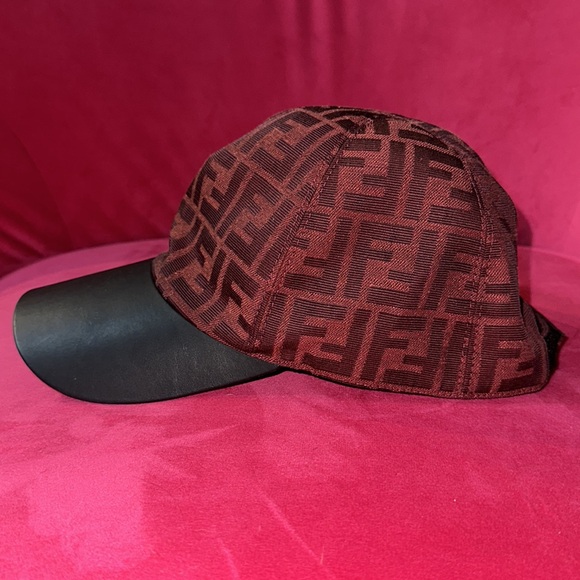 Fendi red zucca baseball cap hat main image 8
